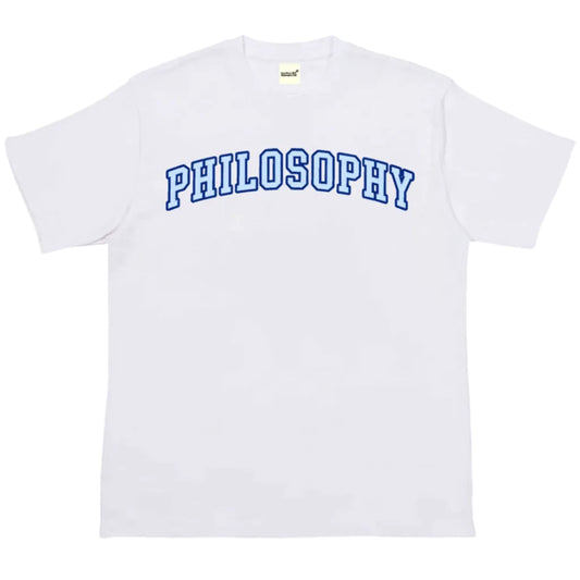 STRAWBERRY HILL PHILOSOPHY CLUB ARC TEE WHITE/BLUE