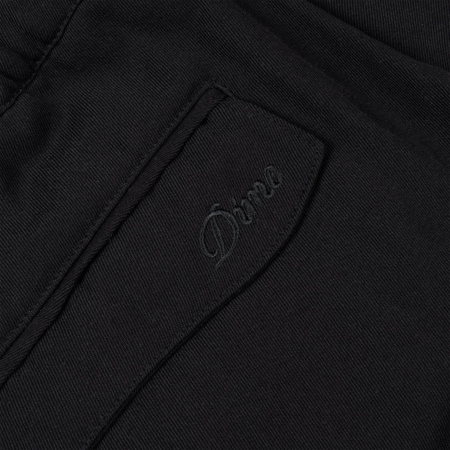 DIME MTL PLEATED TWILL SHORTS BLACK