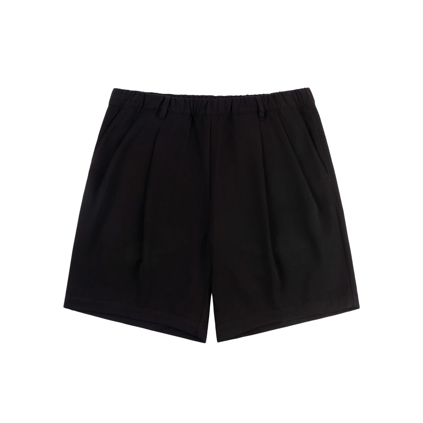 DIME MTL PLEATED TWILL SHORTS BLACK
