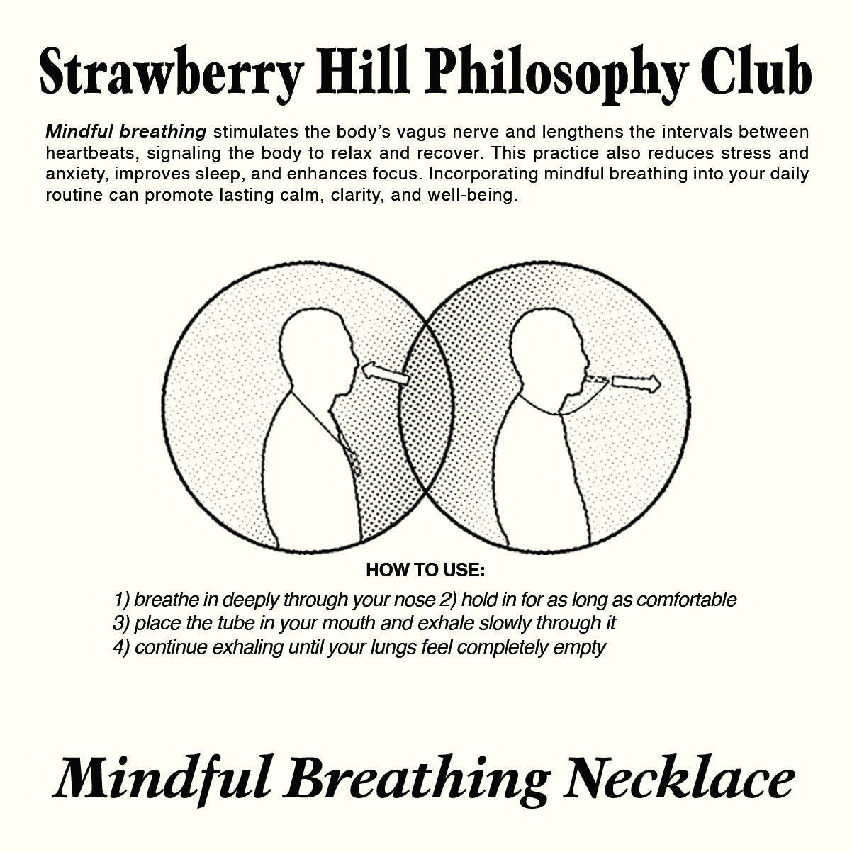 STRAWBERRY HILL PHILOSOPHY CLUB MINDFUL BREATH PENDANT
