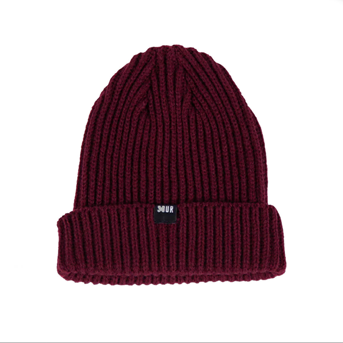 SOUR SOLUTION SWEEPER BEANIE MAROON