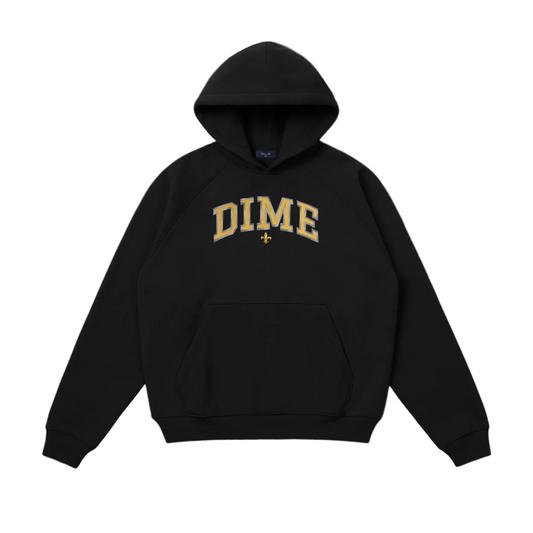 DIME MTL VARSITY HOODIE BLACK
