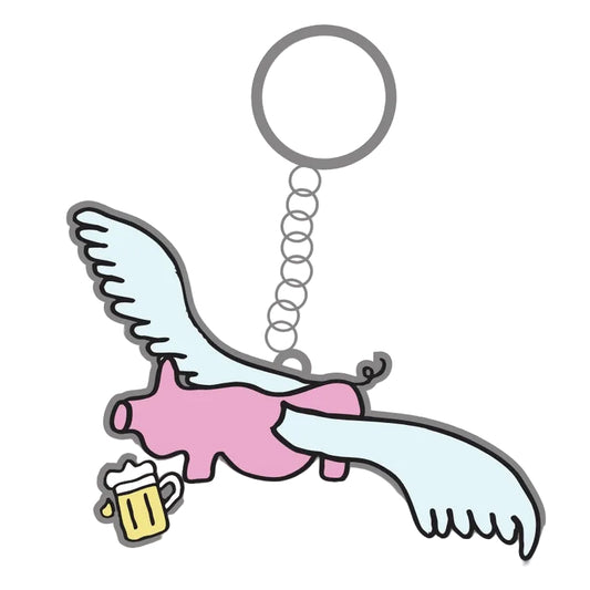 FROG SKATEBOARDS FLYING PIG KEYCHAIN