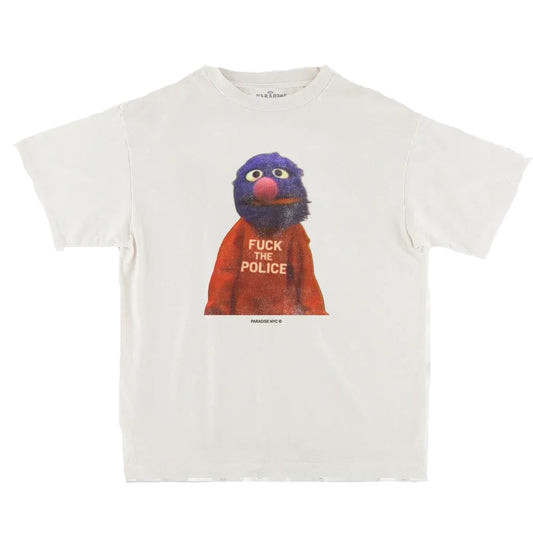 PARADISE NYC FUCK THE POLICE TEE OFF WHITE