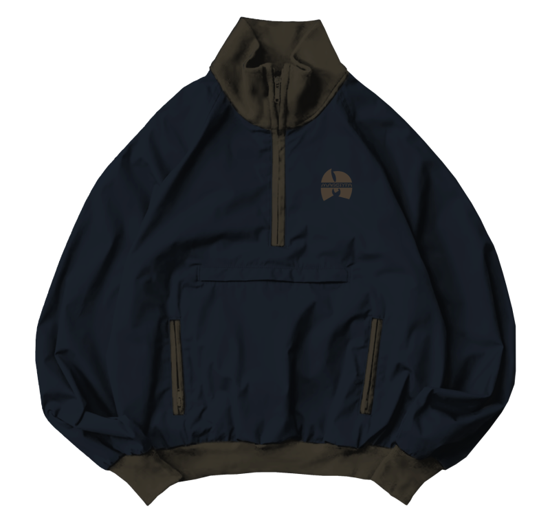 MAGENTA SKATEBOARDS SHAOLIN HALF ZIP JACKET CHARCOAL BLUE