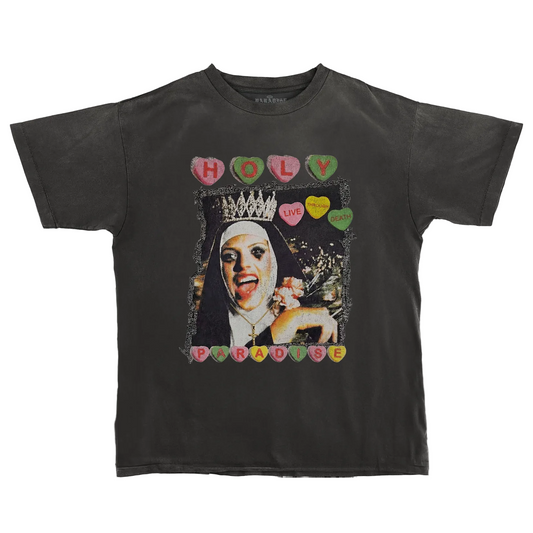PARADISE NYC LIVE THROUGH DEATH TEE VINTAGE BLACK