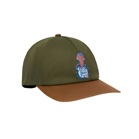 HUF WORLDWIDE MELT 5 PANEL SNAPBACK GREEN