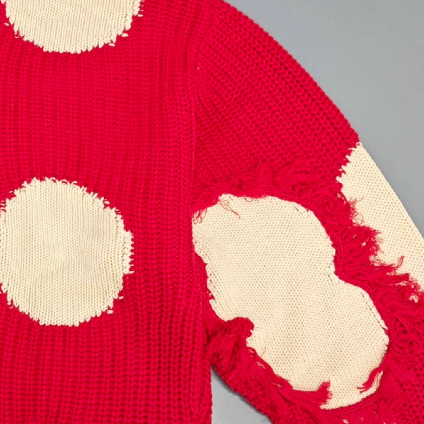 STINGWATER MASHROOM KNIT SWEATER RED