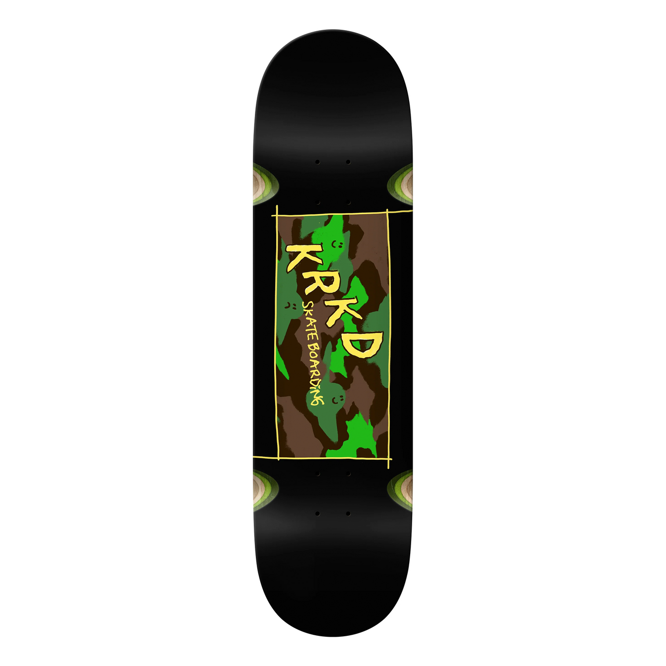 KROOKED SKATEBOARDS TEAM KAMO BLACK DECK 8.25