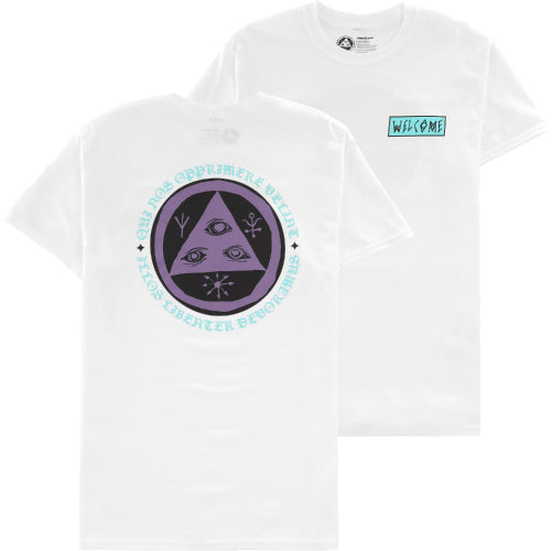 WELCOME SKATEBOARDS LATIN TALISMAN TEE WHITE