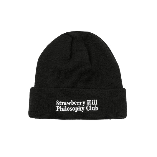 STRAWBERRY HILL PHILOSOPHY CLUB LOGO BEANIE BLACK
