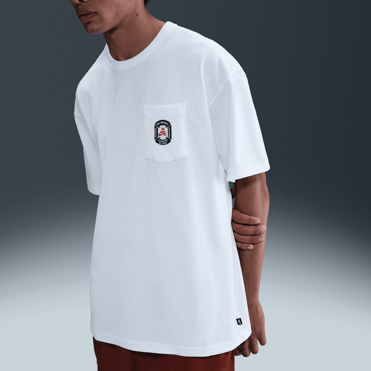 NIKE SB PAUL RODRIGUEZ M90 POCKET TEE WHITE