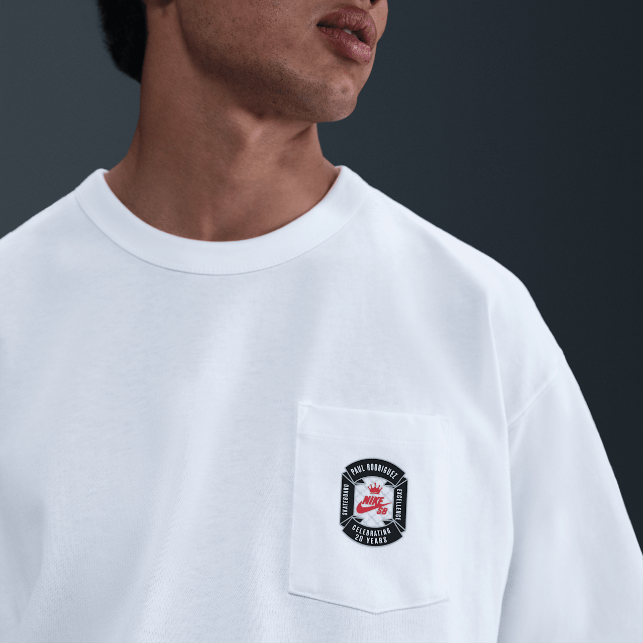 NIKE SB PAUL RODRIGUEZ M90 POCKET TEE WHITE
