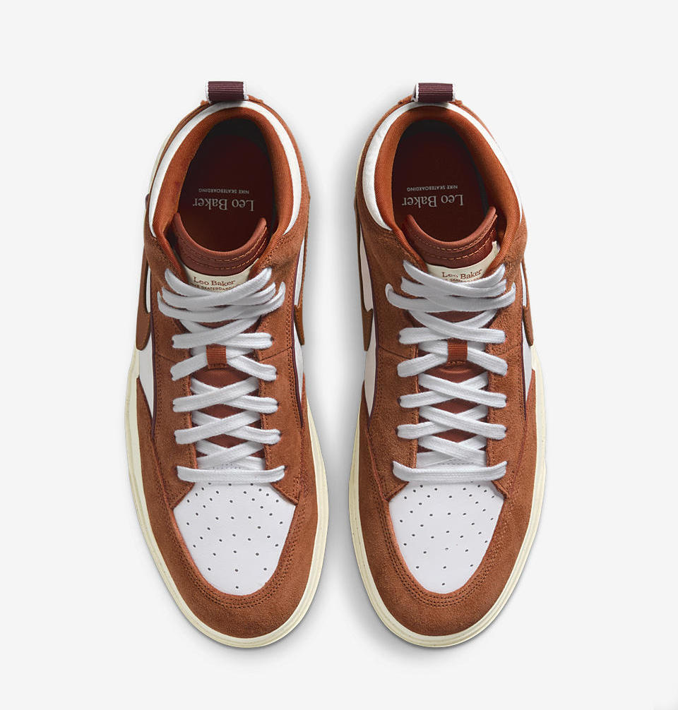 NIKE SB REACT LEO DARK RUSSET/WHITE