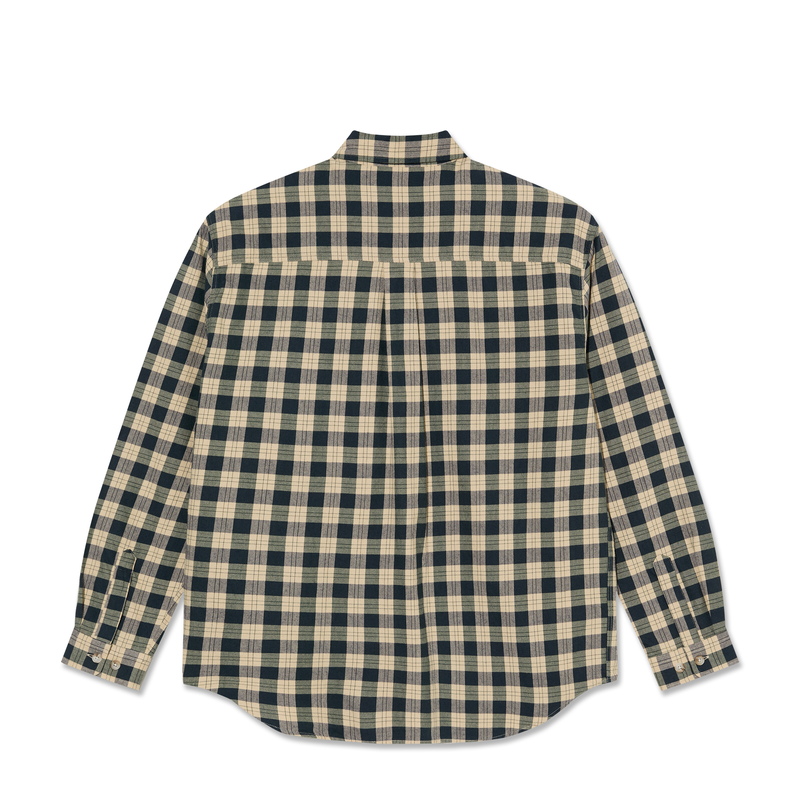 POLAR SKATE CO MITCHELL LS SHIRT TEAL/BUTTER