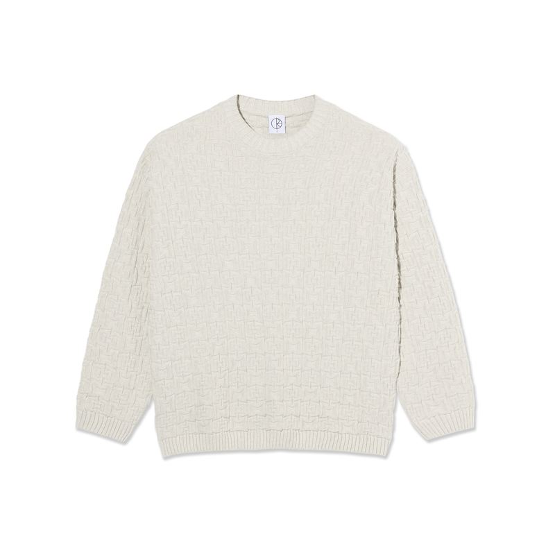 POLAR SKATE CO ALEX SWEATER IVORY GREY MELANGE