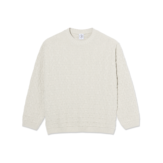 POLAR SKATE CO ALEX SWEATER IVORY GREY MELANGE