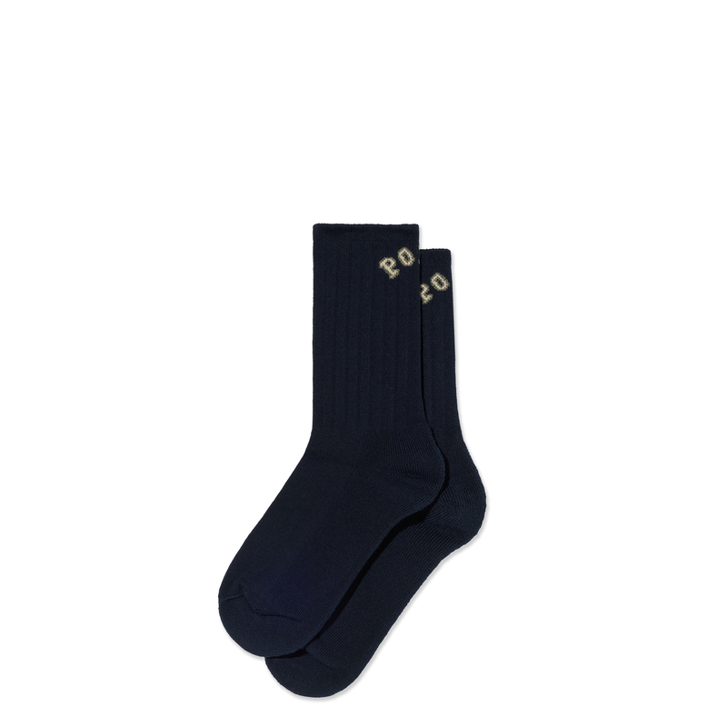 POLAR SKATE CO LARGE RIB SOCKS COLLEGE DARK NAVY