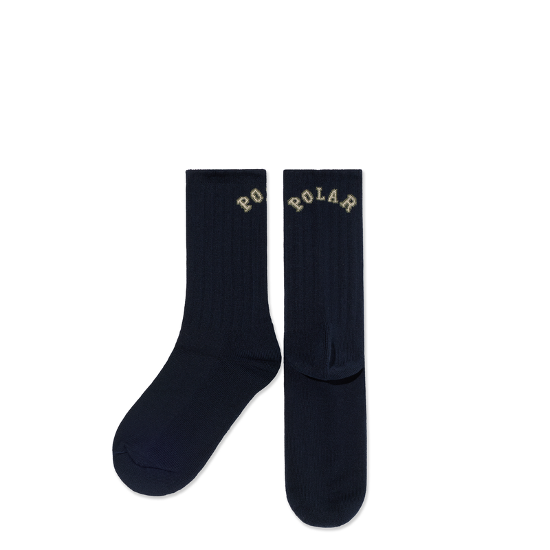 POLAR SKATE CO LARGE RIB SOCKS COLLEGE DARK NAVY