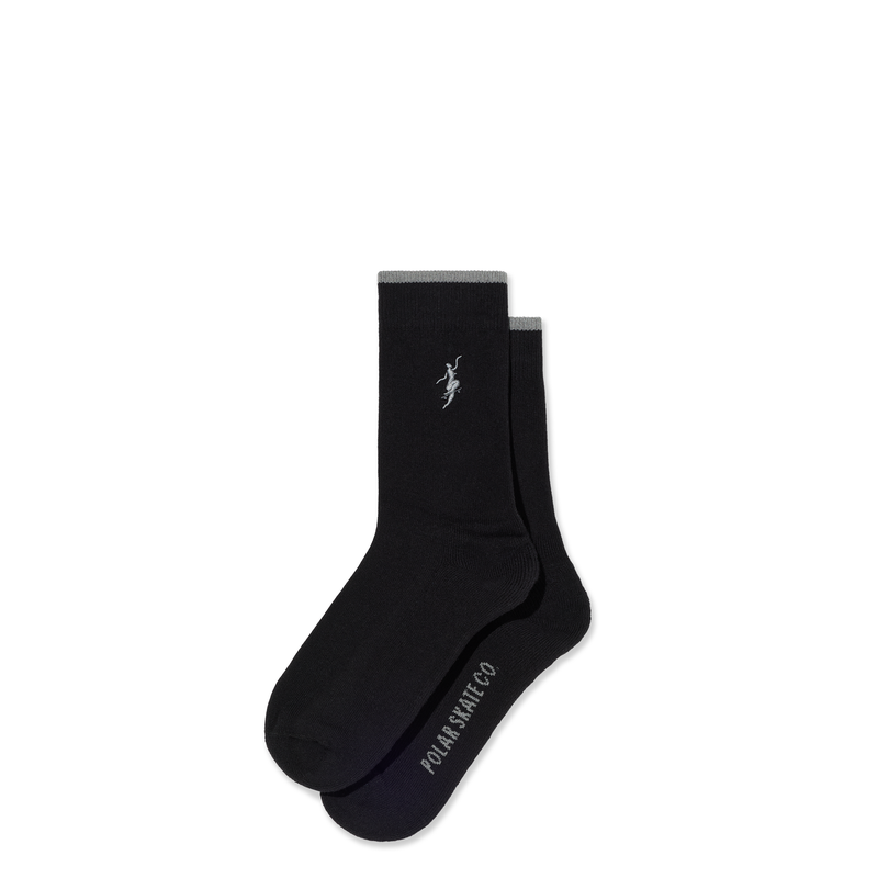 POLAR SKATE CO BUSINESS SOCKS BLACK/GREY