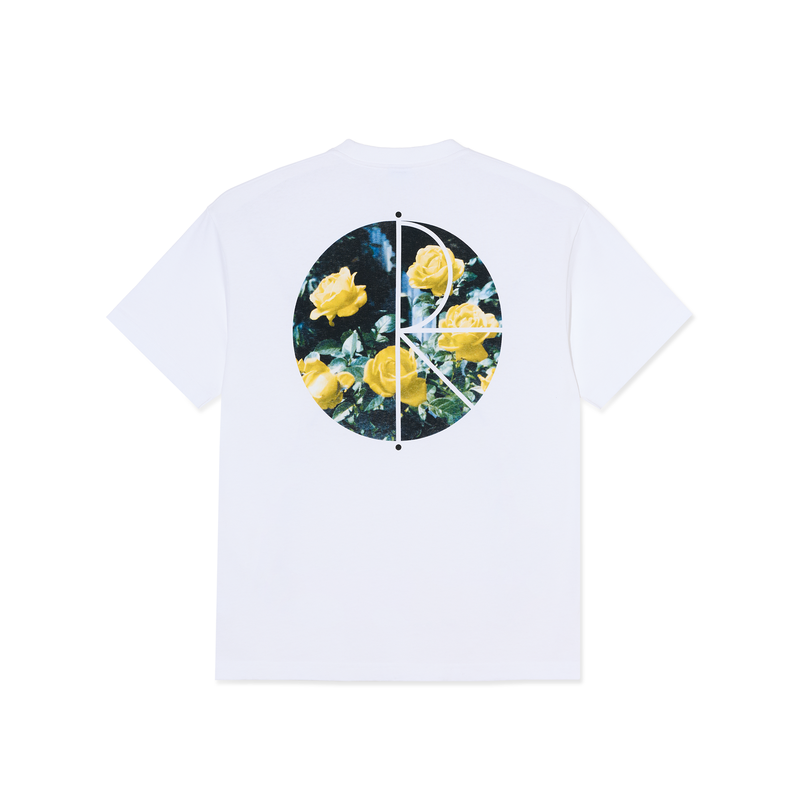POLAR SKATE CO FILL LOGO MÄRTAS ROSES TEE WHITE