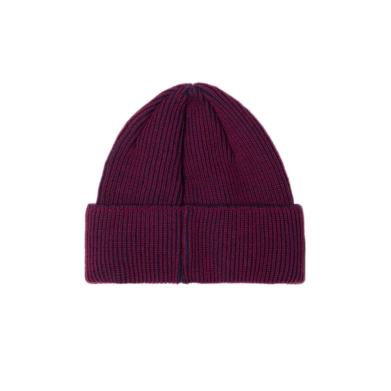 POLAR SKATE CO LINES MERINO BEANIE WINE/NAVY