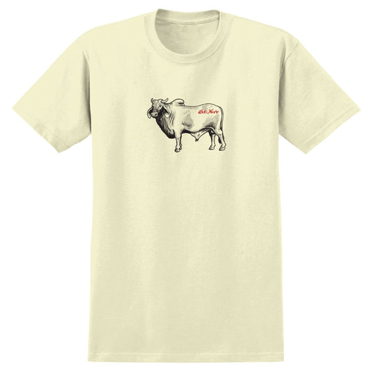 ANTIHERO SKATEBOARDS COW TEE HEATHER/CREAM