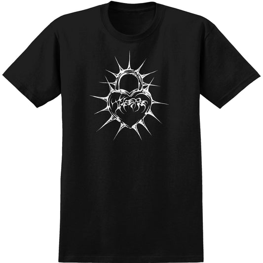 THERE SKATEBOARDS HEART TEE BLACK/WHITE