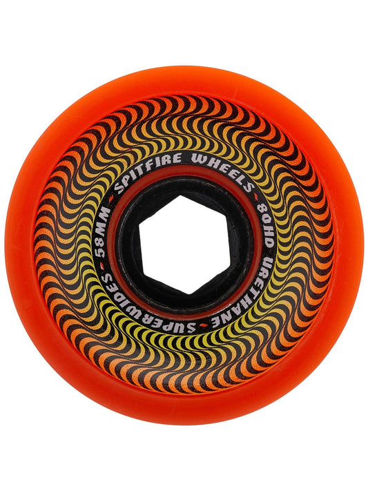 SPITFIRE WHEELS 80HD SUPERWIDES ORANGE 58MM