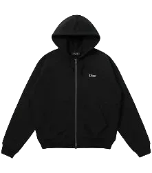 DIME MTL CLASSIC SMALL LOGO ZIP HOODIE BLACK