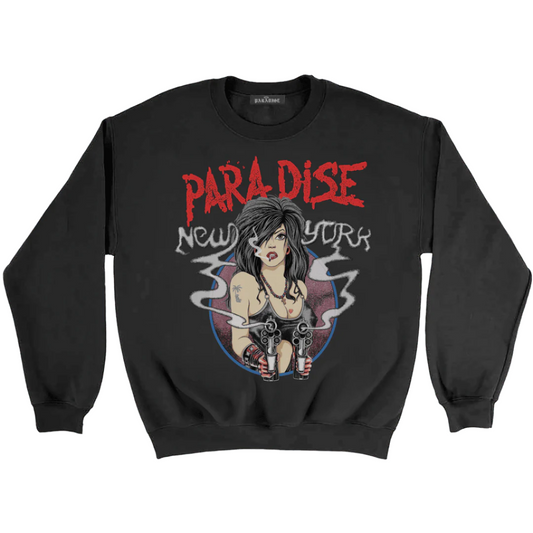 PARADISE NYC FEMME FATALE CREWNECK BLACK