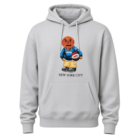 HOPPS SKATEBOARDS X QS TF SNACKMAN HOODIE HEATHER GREY