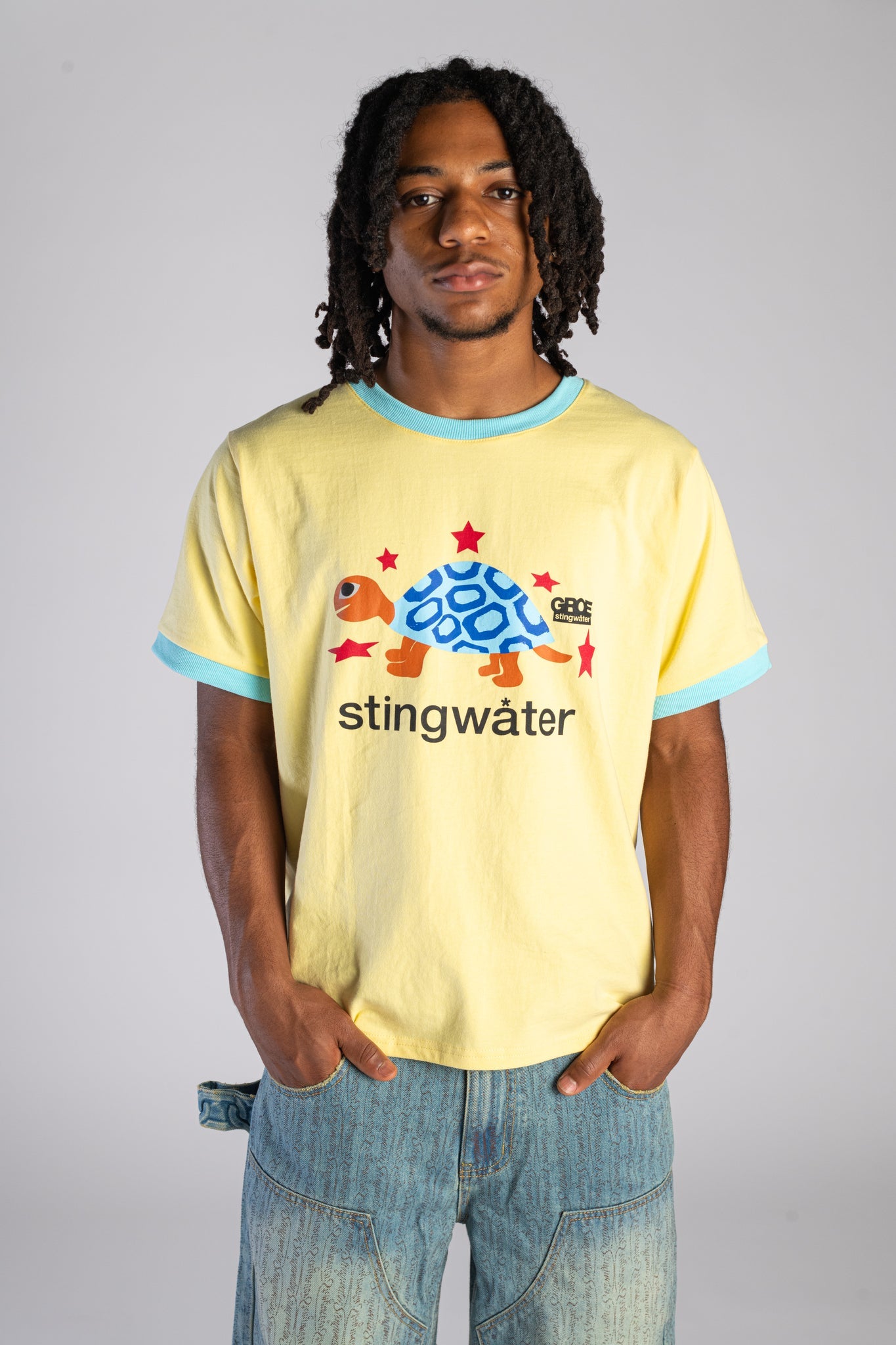 STINGWATER TURTLE RINGER TEE YELLOW