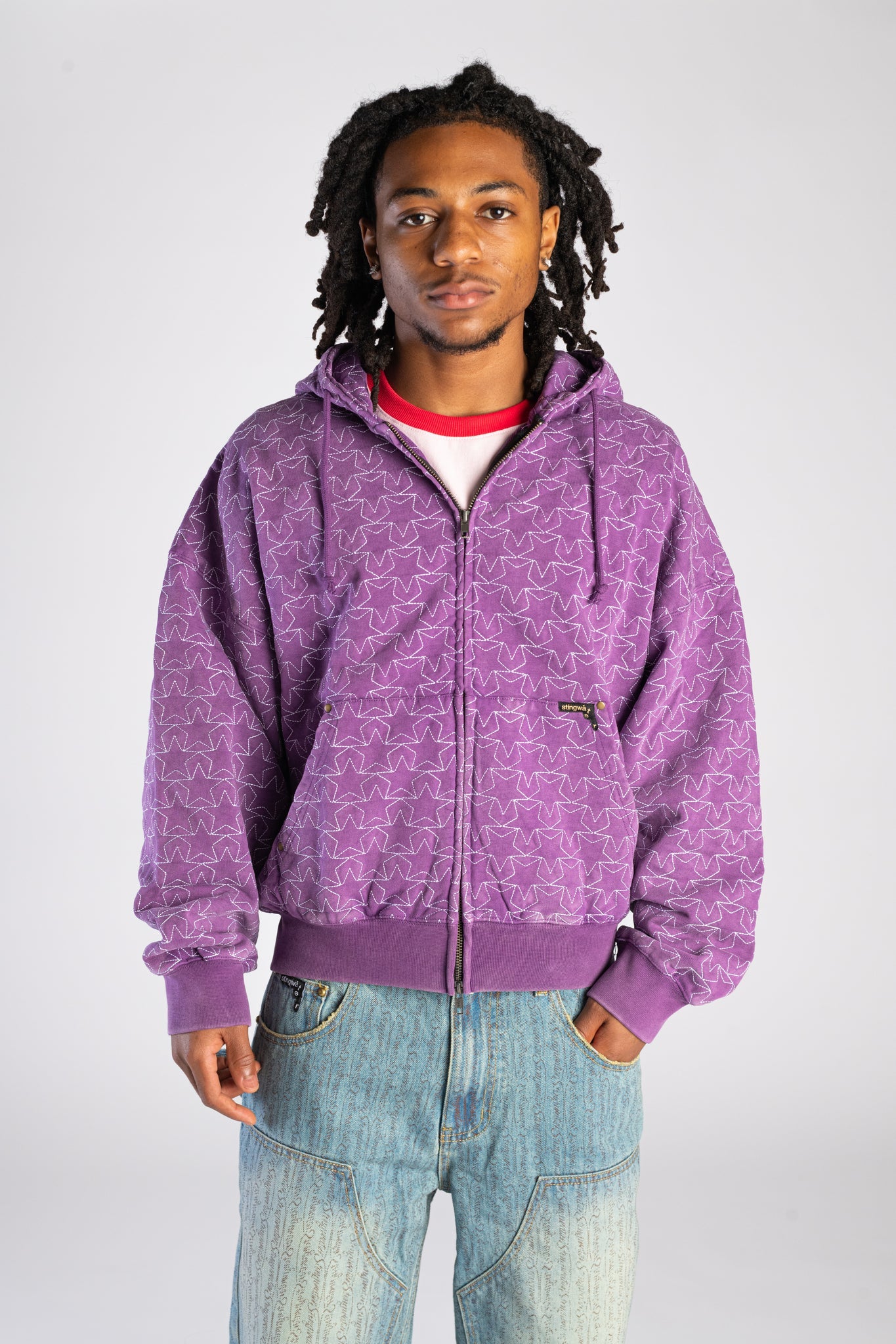 STINGWATER ALL STAR ZIP UP HOODIE ACID PURPLE – Olympia