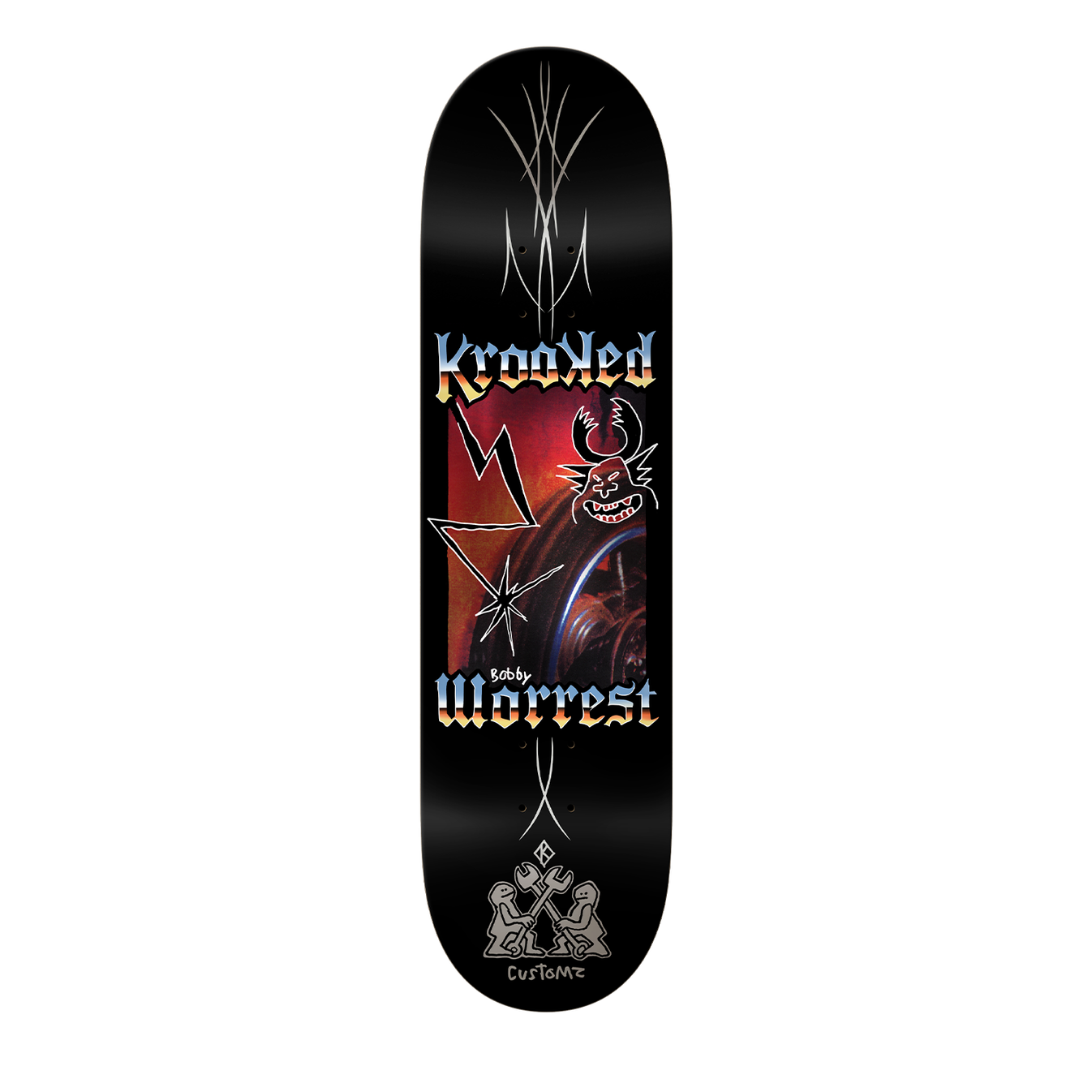 KROOKED SKATEBOARDS WORREST CHROME ZONE TWIN DECK 8.3