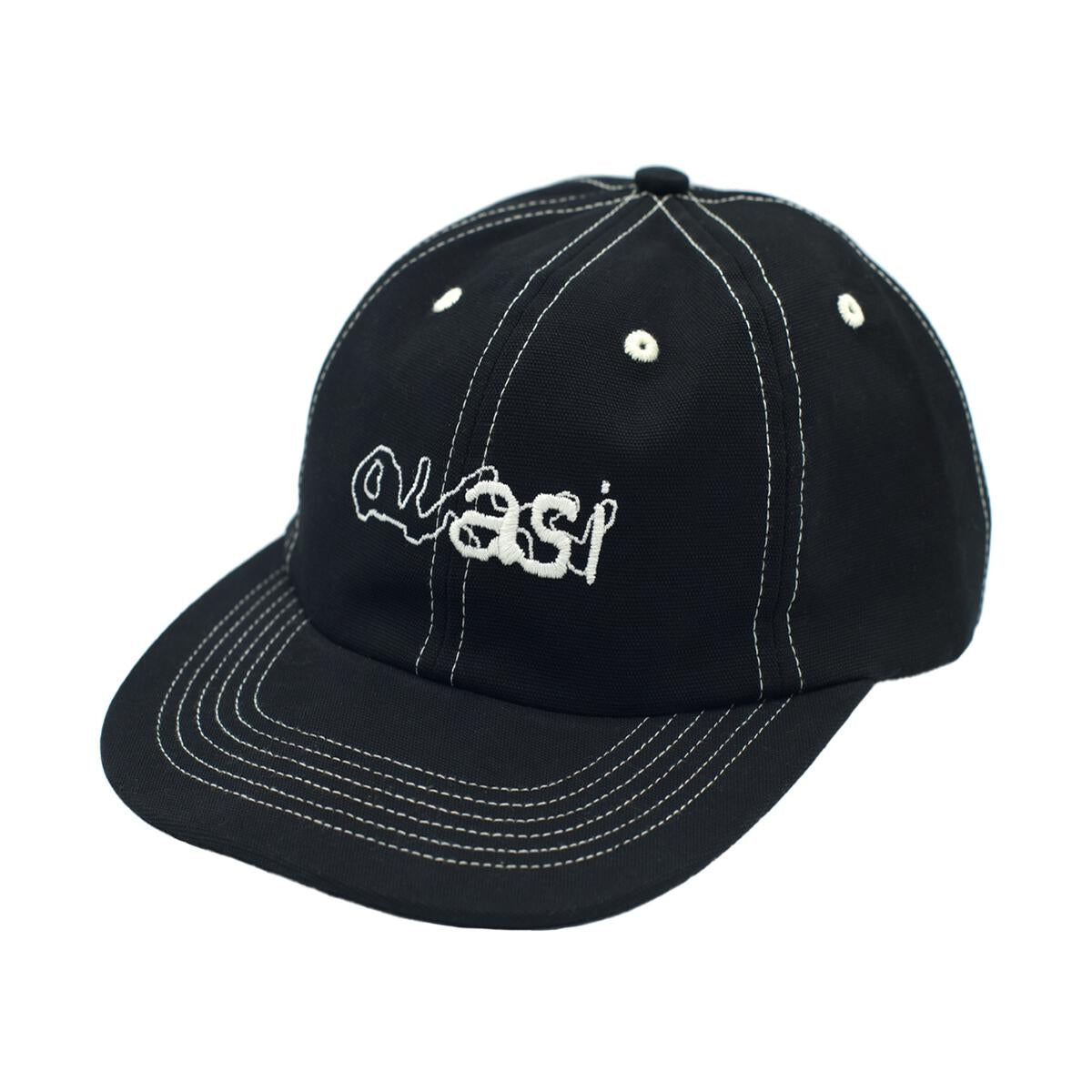 QUASI SKATEBOARDS LOWERCASE CAP BLACK CONTRAST STITCH