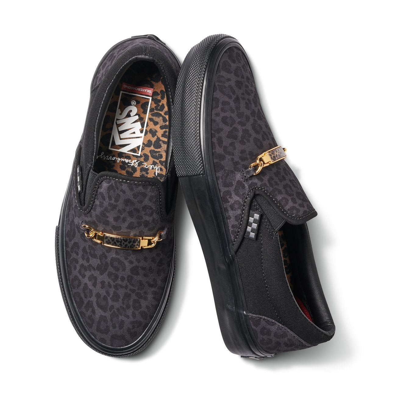 Cheetah vans cheap slip ons