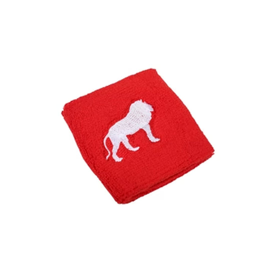 HOPPS SKATEBOARDS LION EMBROIDERED WRISTBAND RED