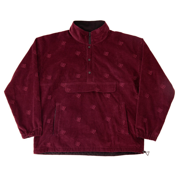 BRONZE 56K ALLOVER EMBROIDERED CORD ANORAK MAROON