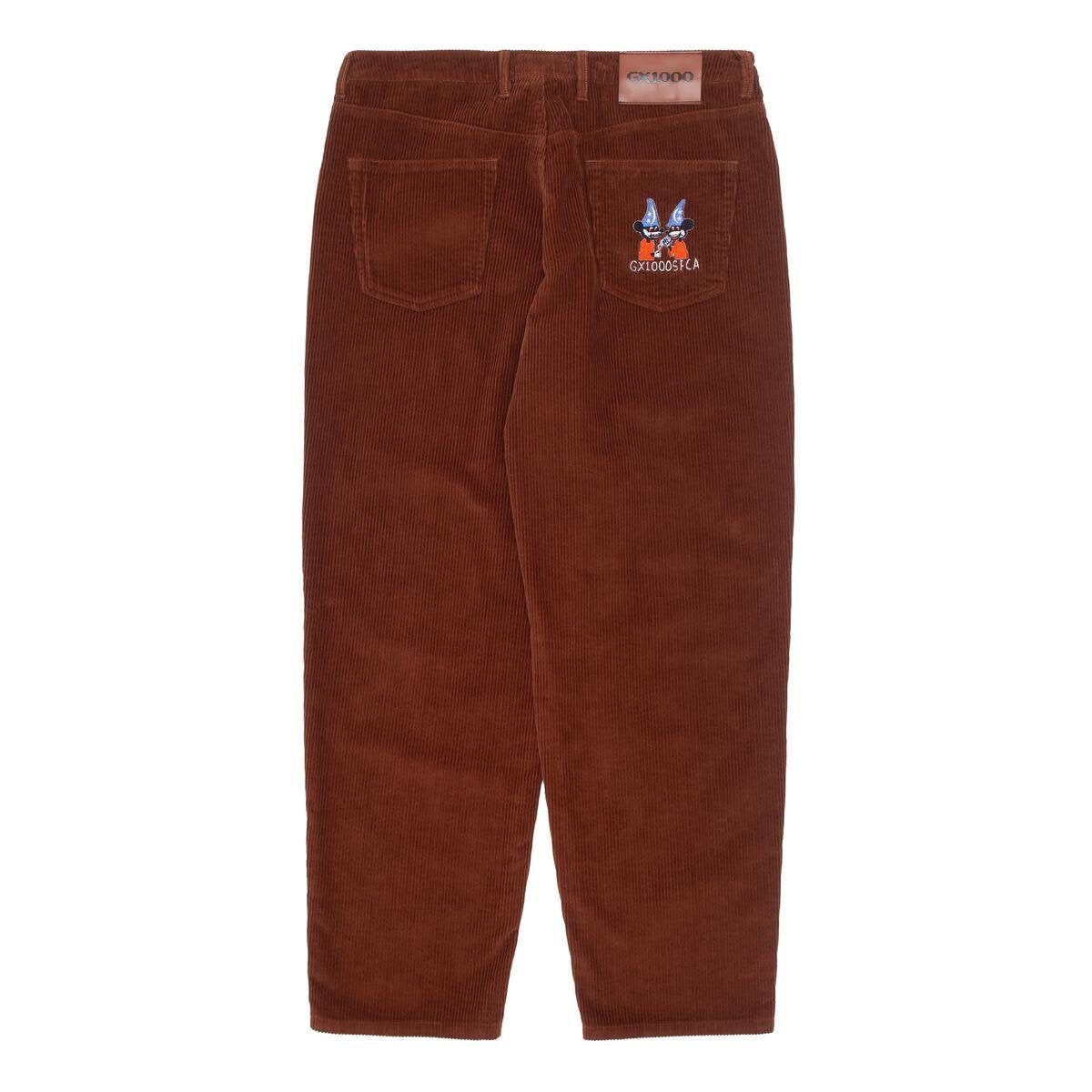 GX1000 DIMETHYLTRYPTAMINE BAGGY CORD PANTS TOBACCO BROWN