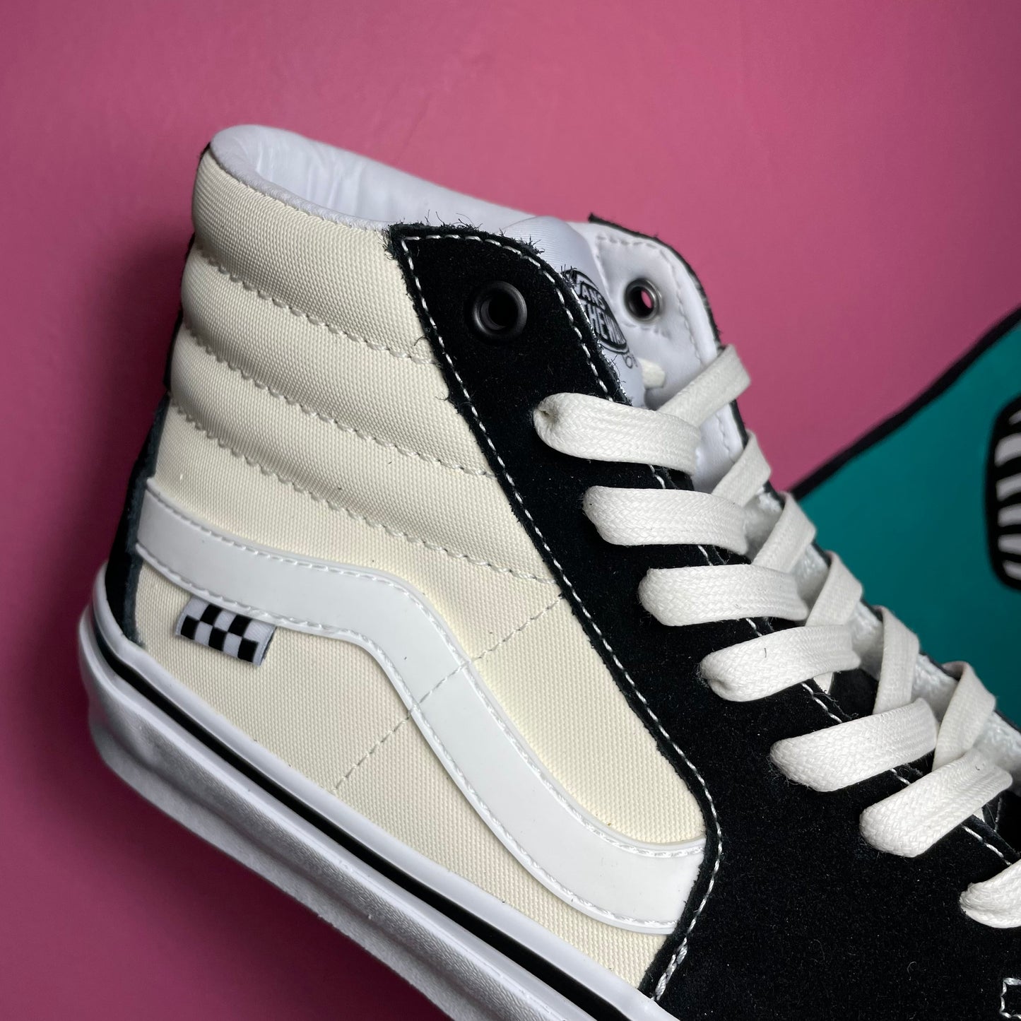 VANS SKATE SK8 HI BLACK/ANTIQUE WHITE