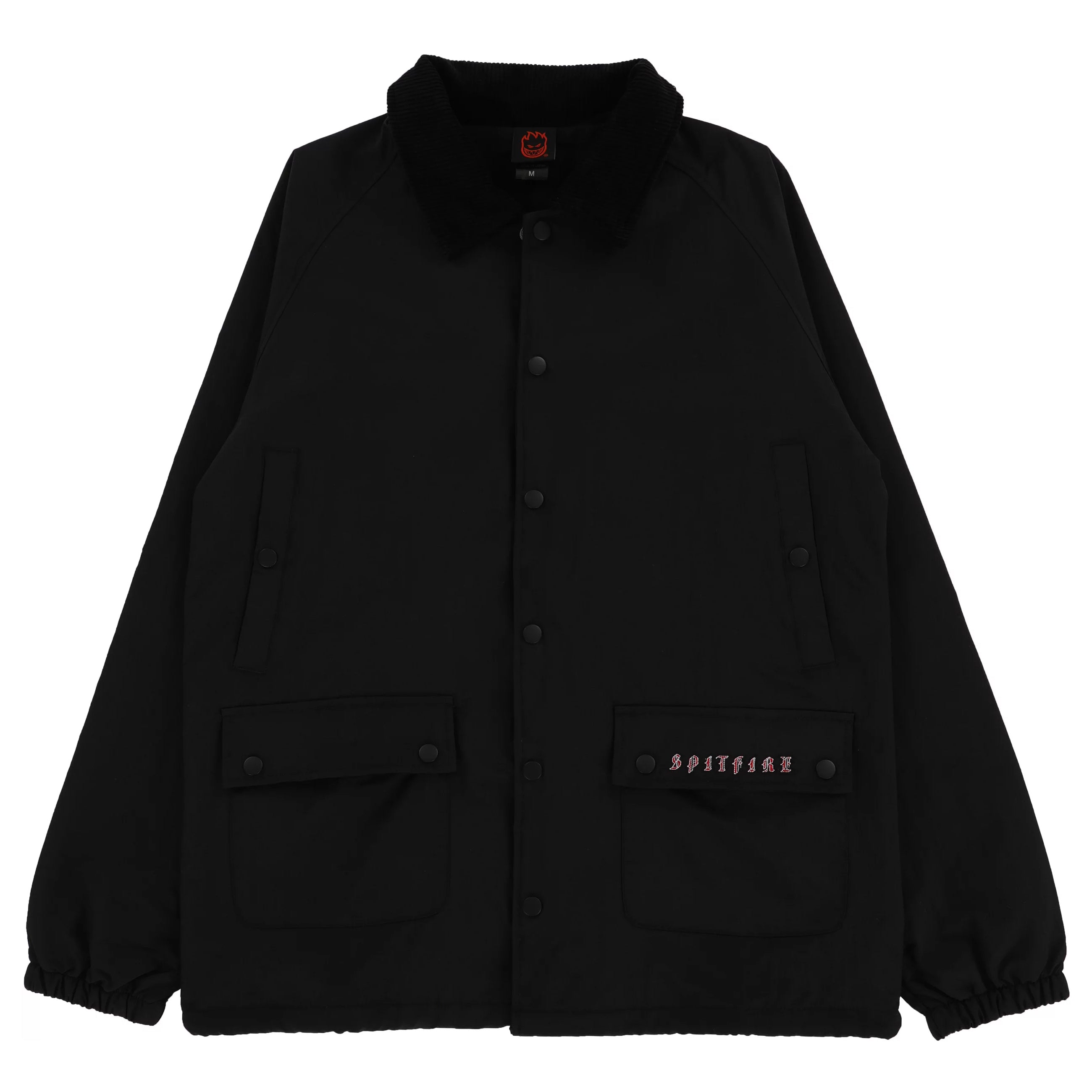 SPITFIRE WHEEL JACKET OLD ENGLISH EMBROIDERED BLACK/RED/WHITE ...