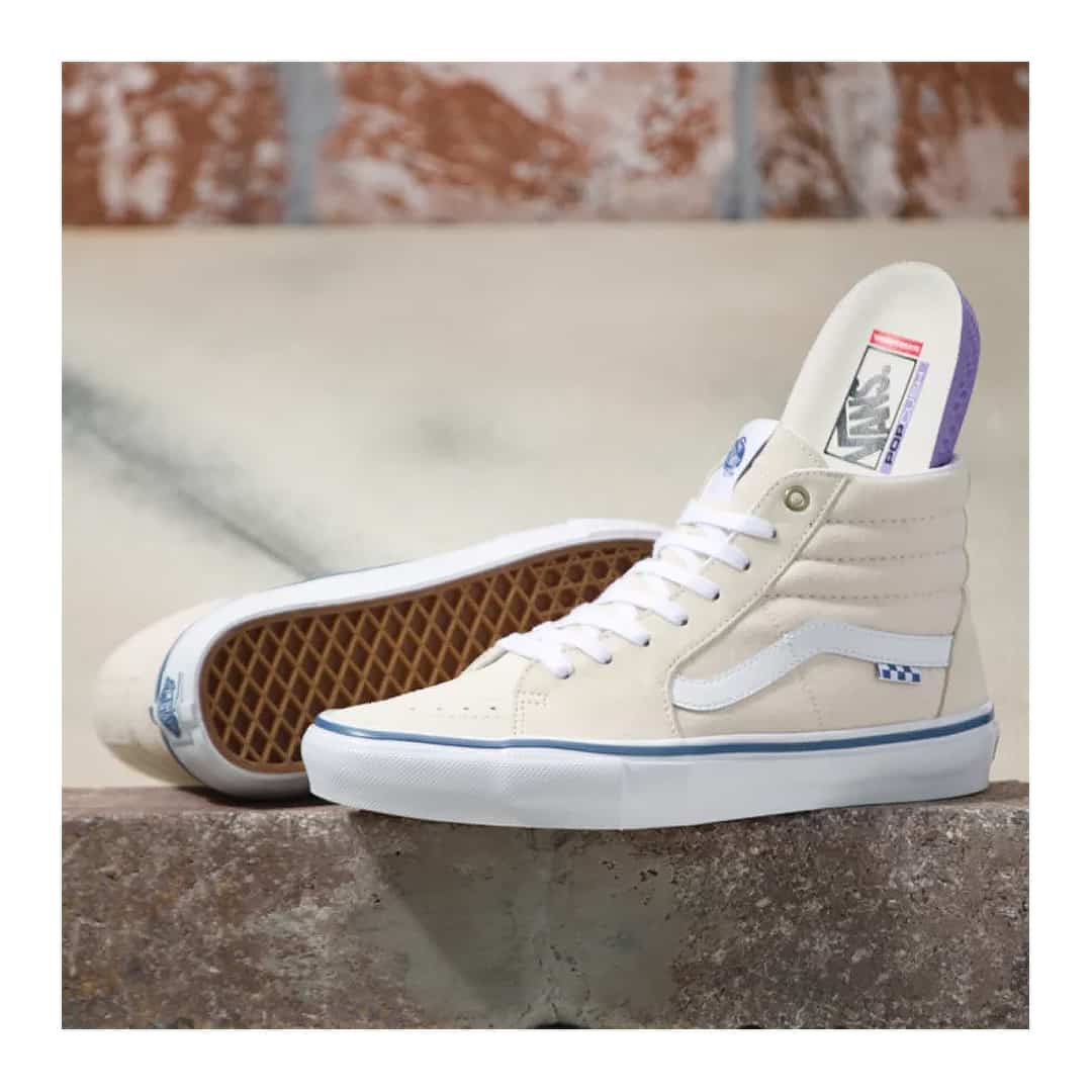 Vans sk8 hi store white canvas