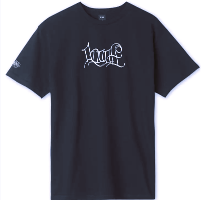 HUF WORLDWIDE HAZE HANDSTYLE 2 TEE BLACK