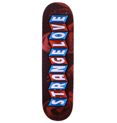 STRANGELOVE SKATEBOARDS CAROUSEL LOGO DECK RED 8.75