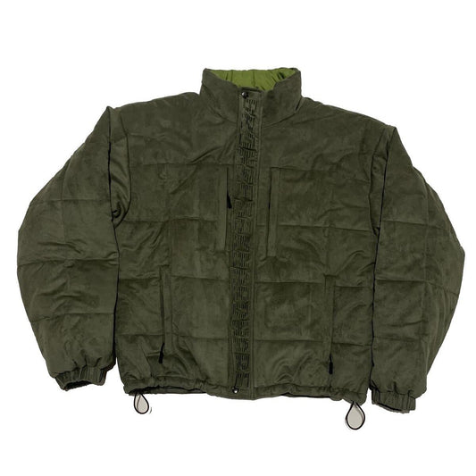 BRONZE56K FAUX SUEDE PUFFER JACKET OLIVE